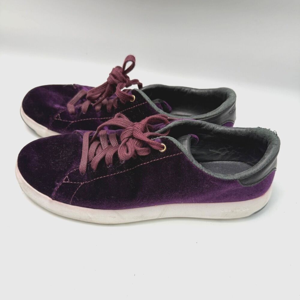 Cole Haan GrandPro Tennis Malbec Velvet Womens 9 Purple Sneakers Euro Minimalist